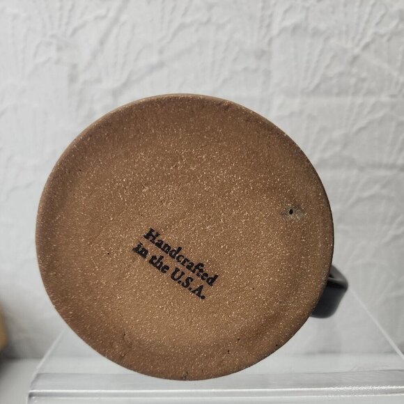 Lions International Handcrafted USA  Pottery Mug 12 Oz Chocolate Brown color - Picture 3 of 6